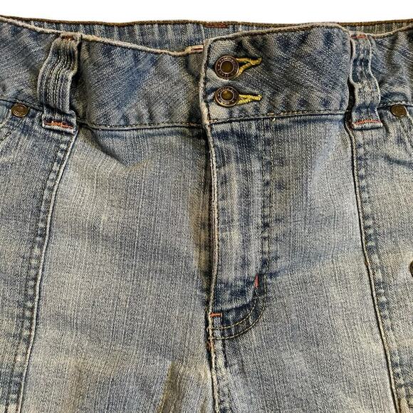 Vintage Faded Glory high rise denim jean cargo shorts size 14 - Picture 4 of 9